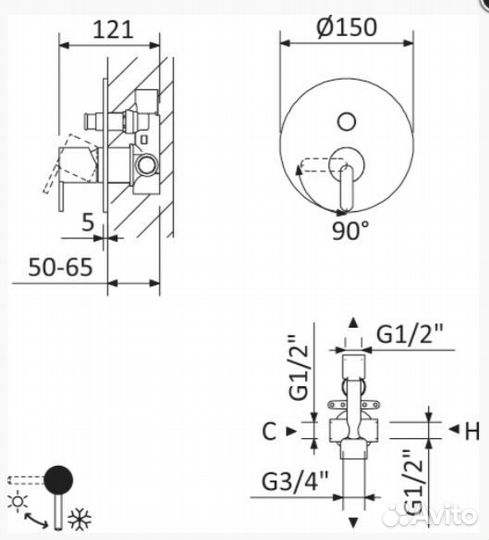 Cezares Смеситель cezares leaf-vdim-01