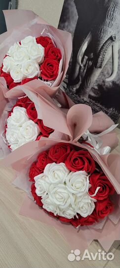 Букеты из мыльных роз