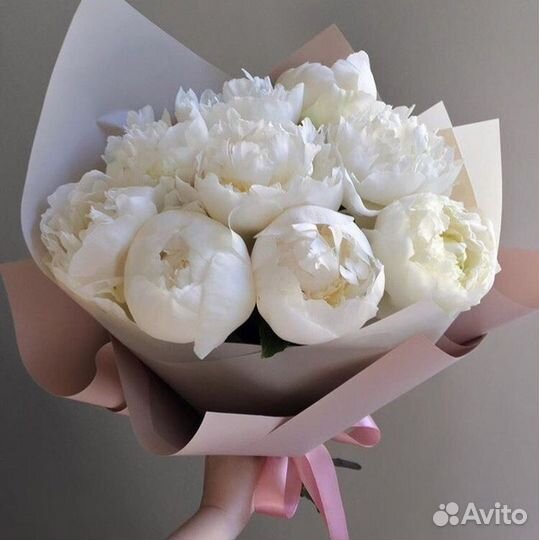 Ароматные пионы. Букет 9 шт