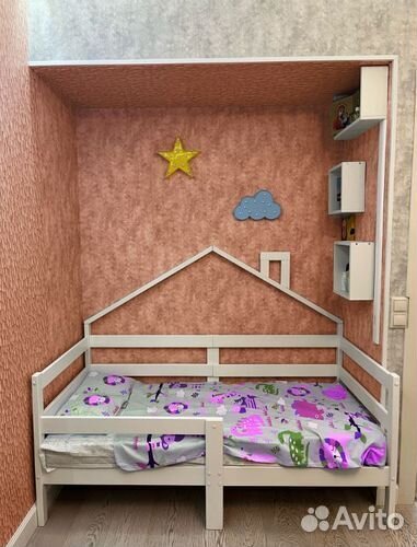 Кроватка Терем Инк из массива детская с бортиком