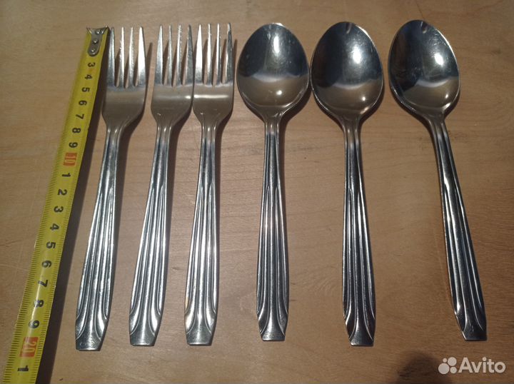 Ложка с вилкой, 3 комплекта одним лотом