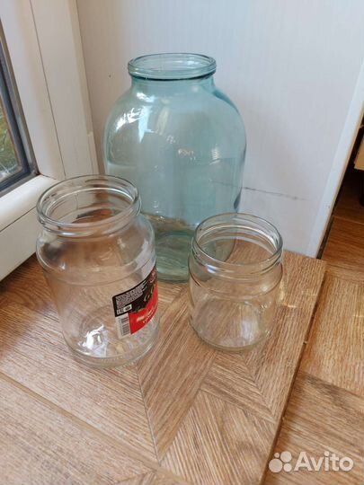 Банки стеклянные 3 л, 0,9 и 0,5л