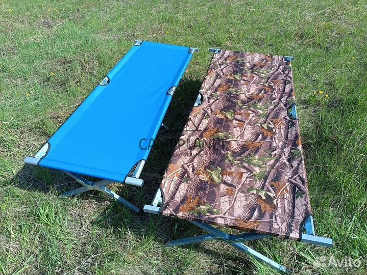 Туристическая раскладушка (Широкая, до 150кг)