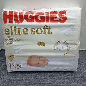 Подгузники Huggies Elite Soft 1 NB, 3-5 кг, 100 шт