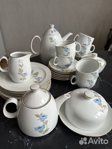 Чайный сервиз кольдиц фарфор из гдр