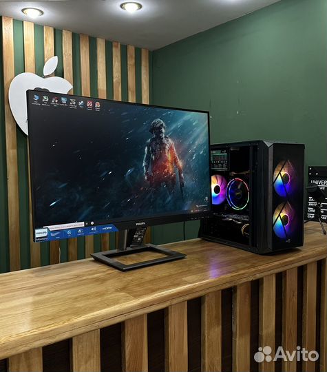 Игровой компьютер intel i3-10100f/RX580 8gb/16gb