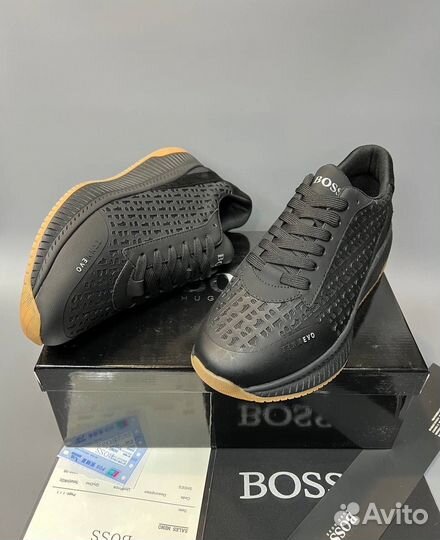 Кроссовки Hugo Boss женские черные коричневые