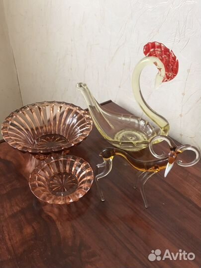 Посуда цветное стекло, хрусталь СССР