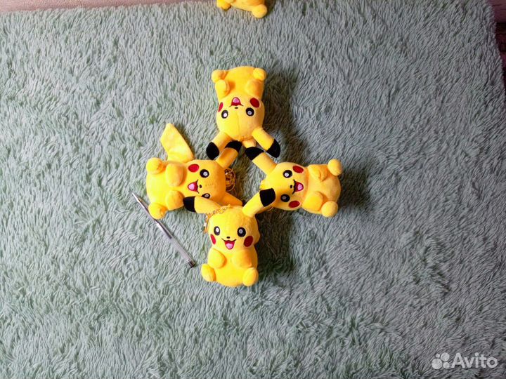 Мягкая игрушка Пикачу, брелок на рюкзак, 14 см