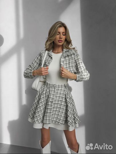 Твидовый костюм 40-42