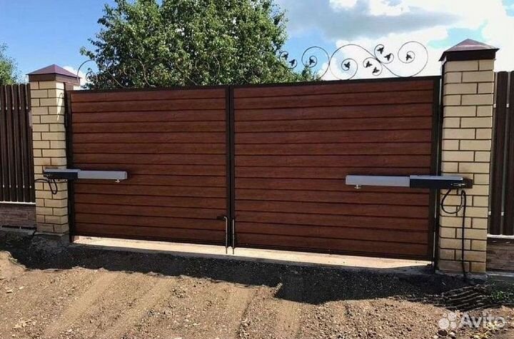 Ворота распашные под ключ. Ворота распашные