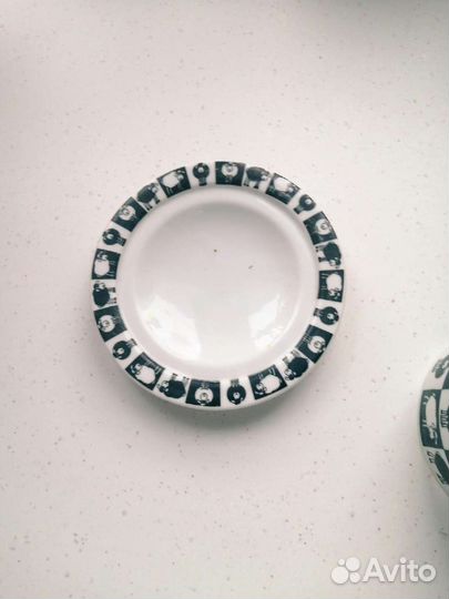 Лимонница принт барашки цвет черно белый