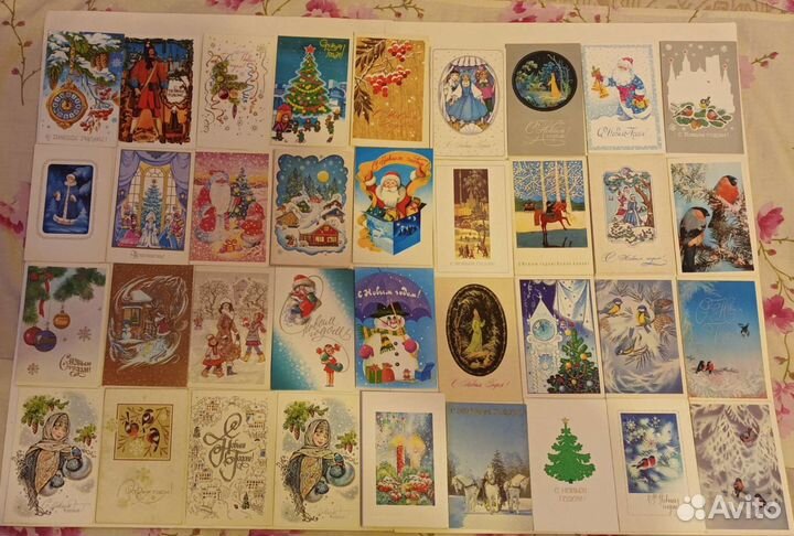 Открытки советские СССР нг 4, палех, куклы