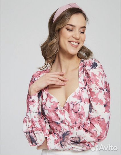 Ободок для волос кожаный розовый черный