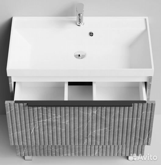 Тумба с раковиной Дольчи 80см напольный, Мрамор 3