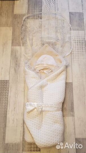 Конверт одеяло на выписку на меху