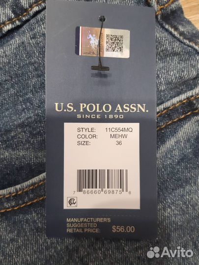 Шорты джинсовые U.S. Polo assn из США оригинал