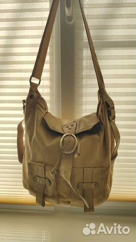 Сумка женская натуральная кожа желтая бу