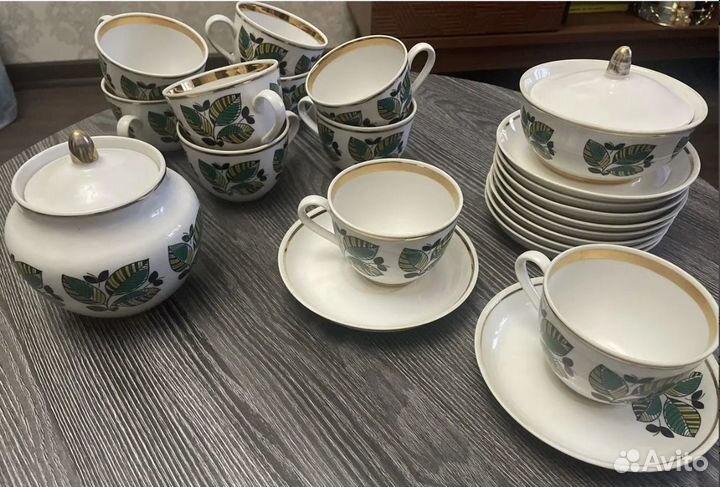 Фарфор чайные пары, сахарница, конфетница