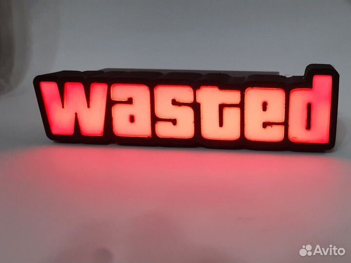 Светильник Wasted из GTA красный USB