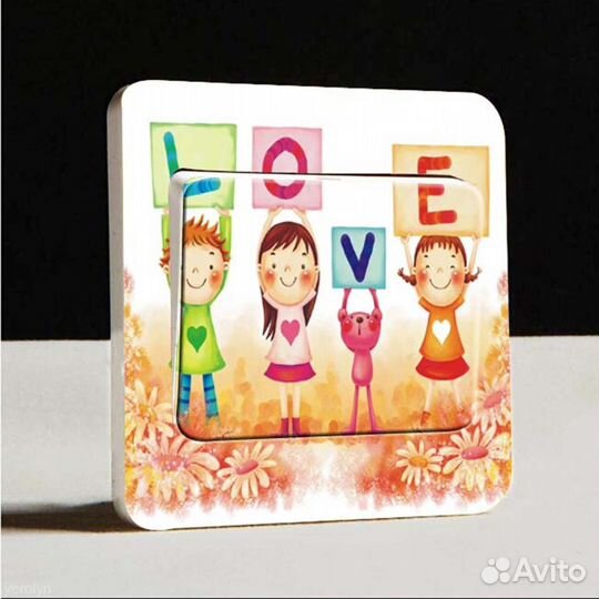 Наклейки на выключатели. 2 шт Новые