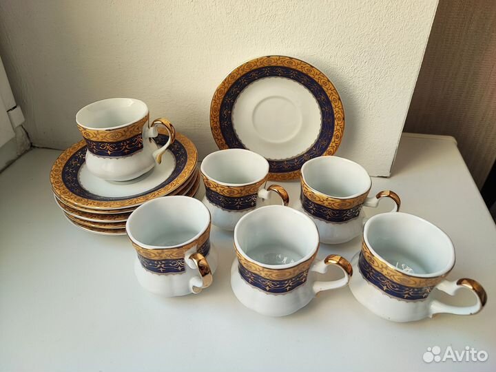 Gold collection Кофейный сервиз с позолотой