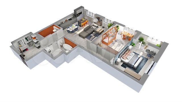 3-к. квартира, 85,7 м², 5/8 эт.