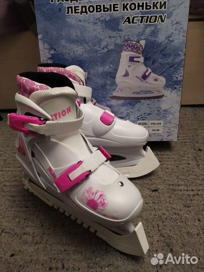 Коньки детские раздвижные 33 36