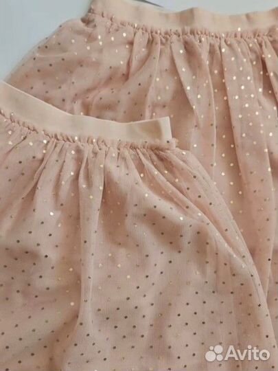 Юбка пачка пудровая на девочку 116 и 128