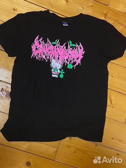 Футболка с hello kitty черная