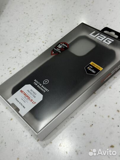 Magsafe Uag Metropolis LT Kevlar 14 Pro Max Black