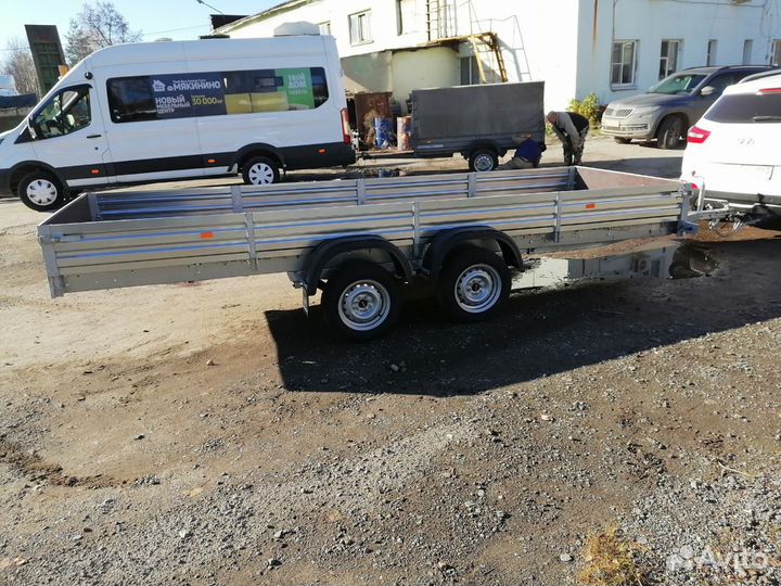 Двухосный прицеп для длинномерных грузов. Доставка