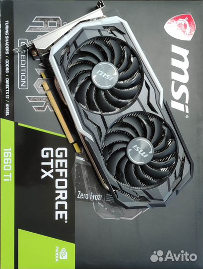 Видеокарта msi GeForce GTX 1660 Ti armor 6G
