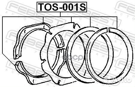 Ремкомплект сальников поворотного кулака TOS-001S