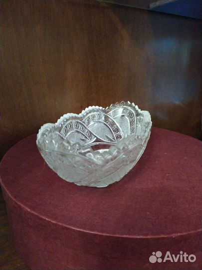 Ваза хрустальная СССР салатник конфетница