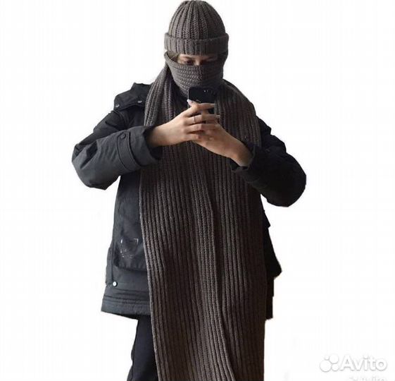Вязаный шарф + шапка