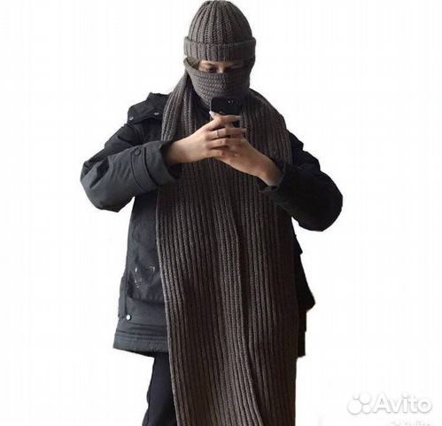 Вязаный шарф + шапка