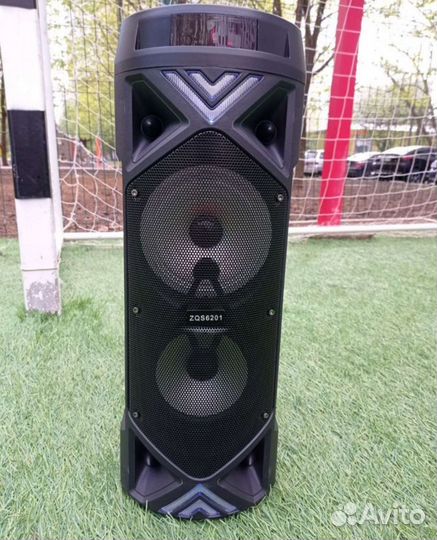 Колонка мощная ZQS 6201 большая с микрофоном