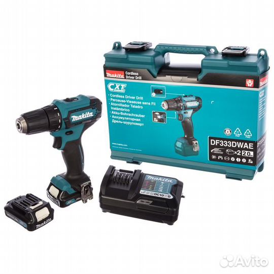 Аккумуляторная дрель-шуруповерт Makita DF333dwae