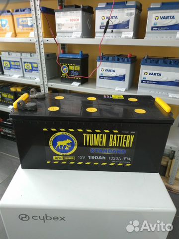 Аккумулятор 190Ah Тюмень 1320A болт Standart