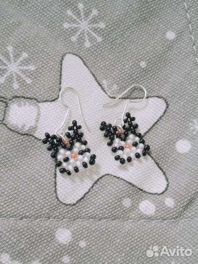 Сережки из бисера