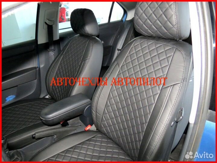 Чехлы Автопилот Daewoo Nexia из экокожи чёрные