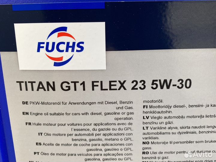 Масло Fuchs GT1 Flex C23 5W-30 20 литров