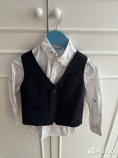 Рубашка с жилеткой mayoral 104 cm