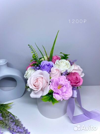 Букет из мыльных роз