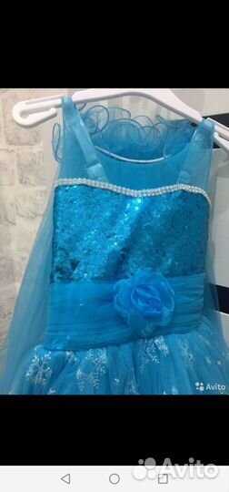 Платье Эльзы Холодное сердце для девочки 104-110