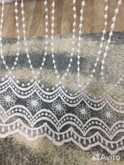 Тюль с вышивкой новая готовая