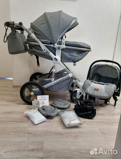 Коляска 3в1 Luxmom(как с магазина)