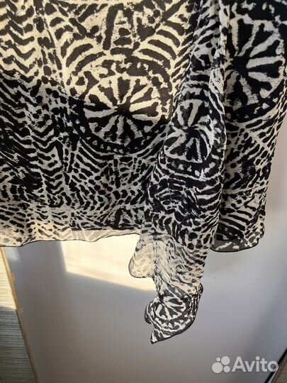 Юбка миди из вискозы с ассимитричным низом