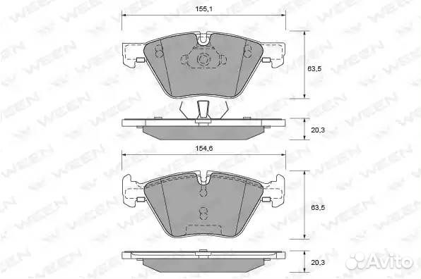Тормозные колодки дисковые передние BMW 3 (E90,E91